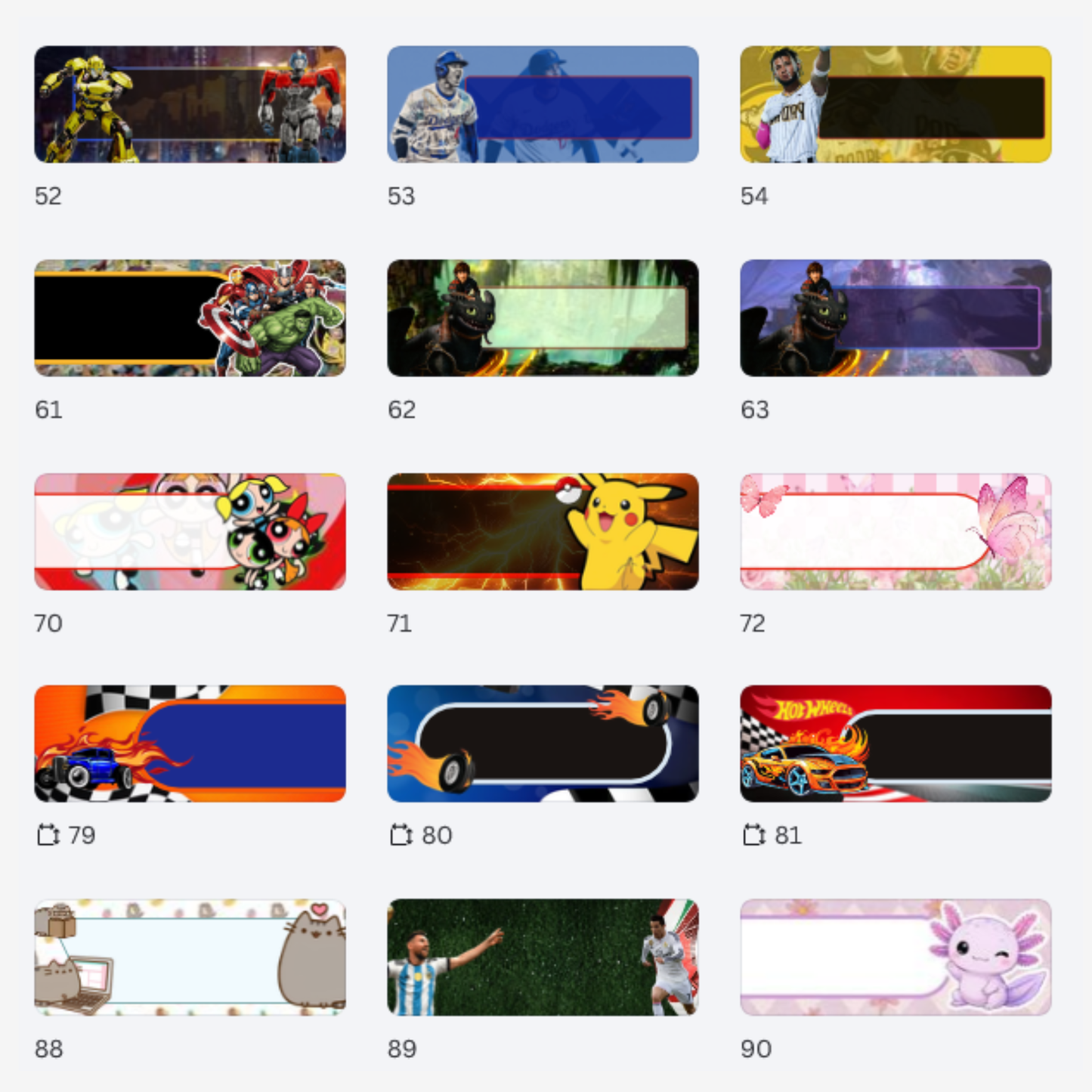 Labels Pack (Escolares)