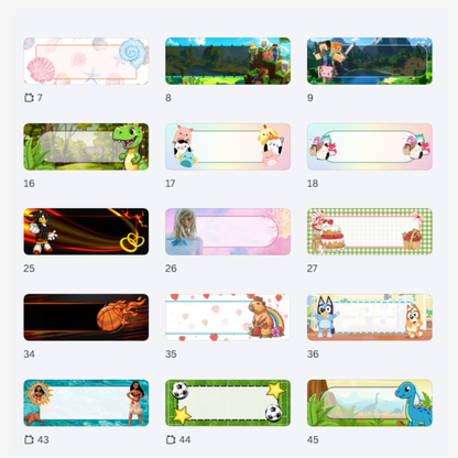 Labels Pack (Escolares)