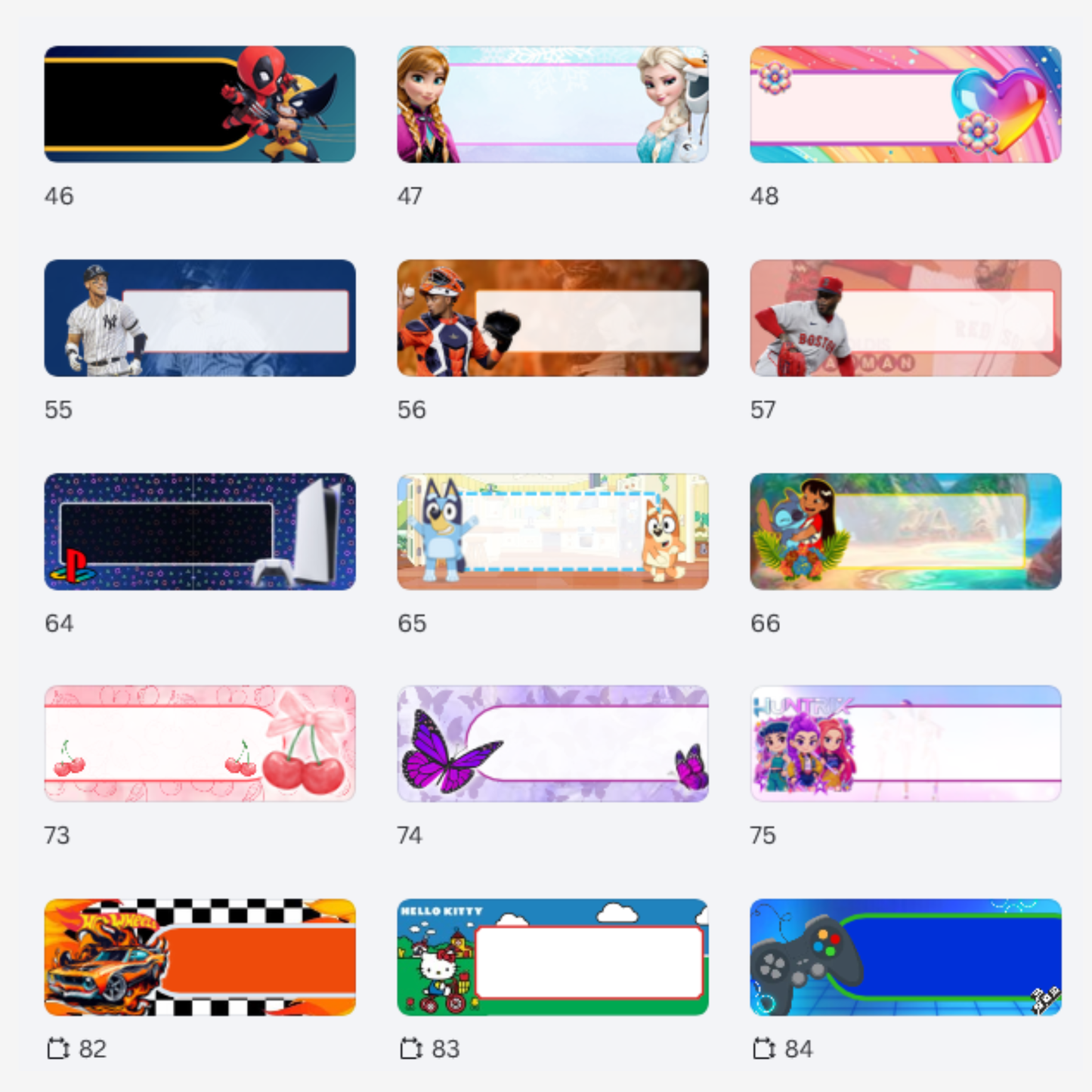 Labels Pack (Escolares)