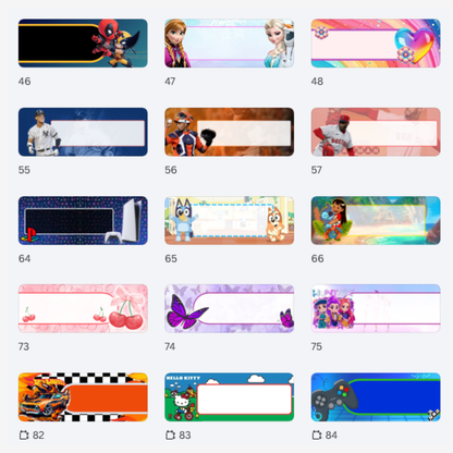 Labels Pack (Escolares)