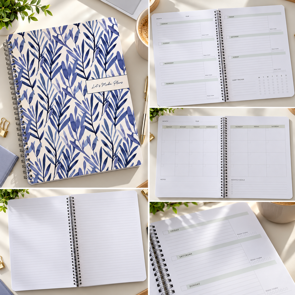 Planificador sin fecha – 12 meses Designer Papers